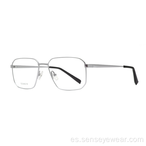 Gafas de marco de gafas ópticas de titanio unisex de alta gama alta